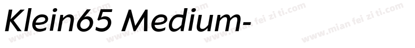 Klein65 Medium字体转换